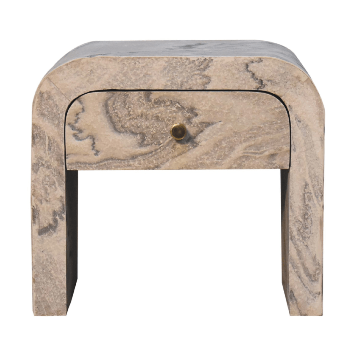 Artisan Furniture Solid Wood Nouveau Bedside | Luxury Home Accessories | Heulog Glow
