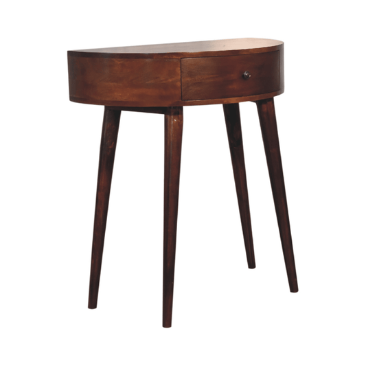 Artisan Furniture Solid Wood Odyssey Console Table, 1 Drawer, Dark Brown | Luxury Home Accessories | Heulog Glow