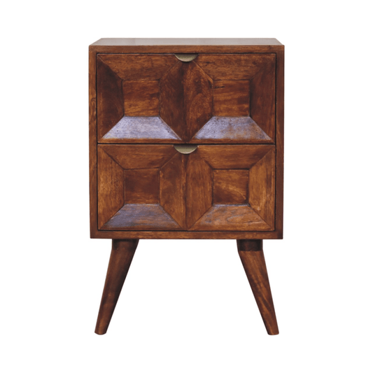 Artisan Furniture Solid Wood Quad Bedside | Luxury Home Accessories | Heulog Glow