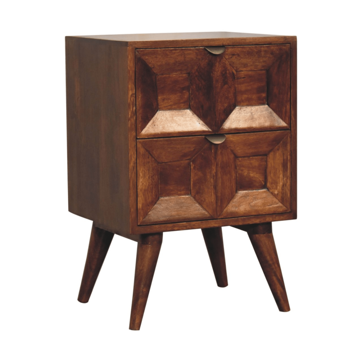 Artisan Furniture Solid Wood Quad Bedside | Luxury Home Accessories | Heulog Glow