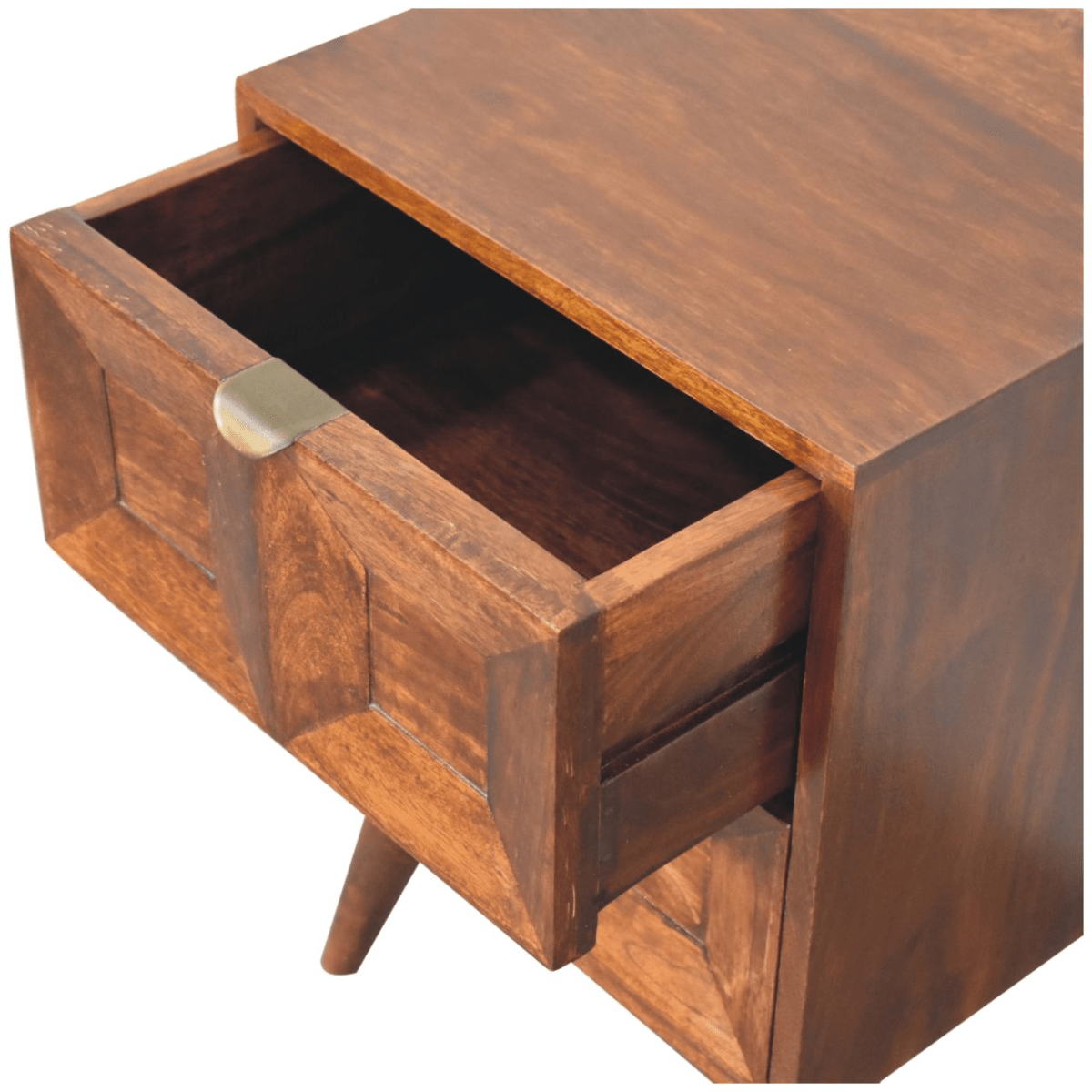 Artisan Furniture Solid Wood Quad Bedside | Luxury Home Accessories | Heulog Glow