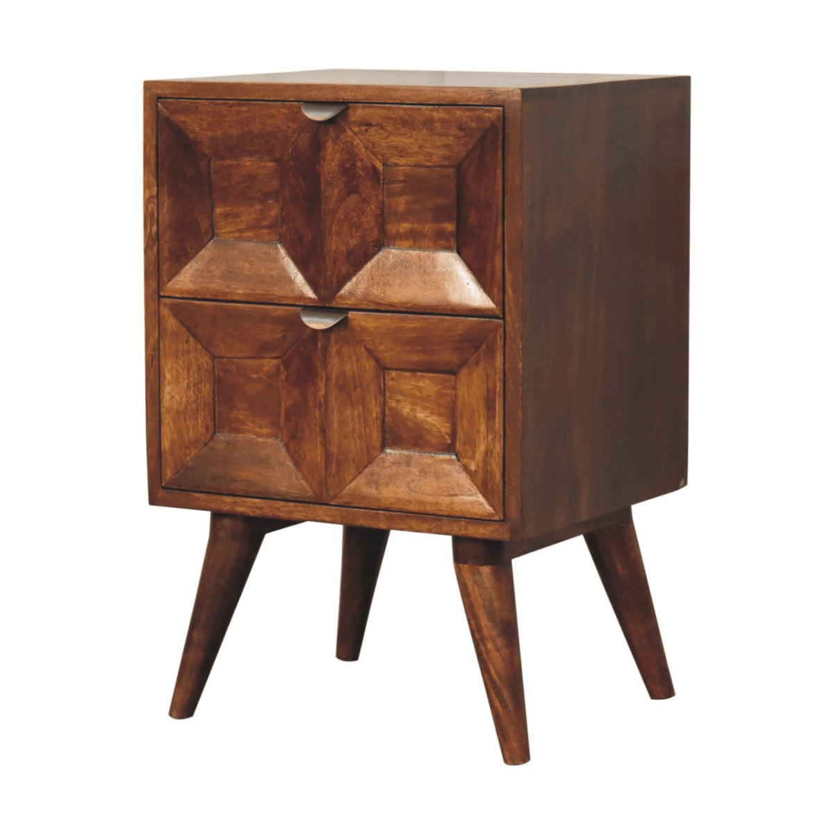 Artisan Furniture Solid Wood Quad Bedside | Luxury Home Accessories | Heulog Glow