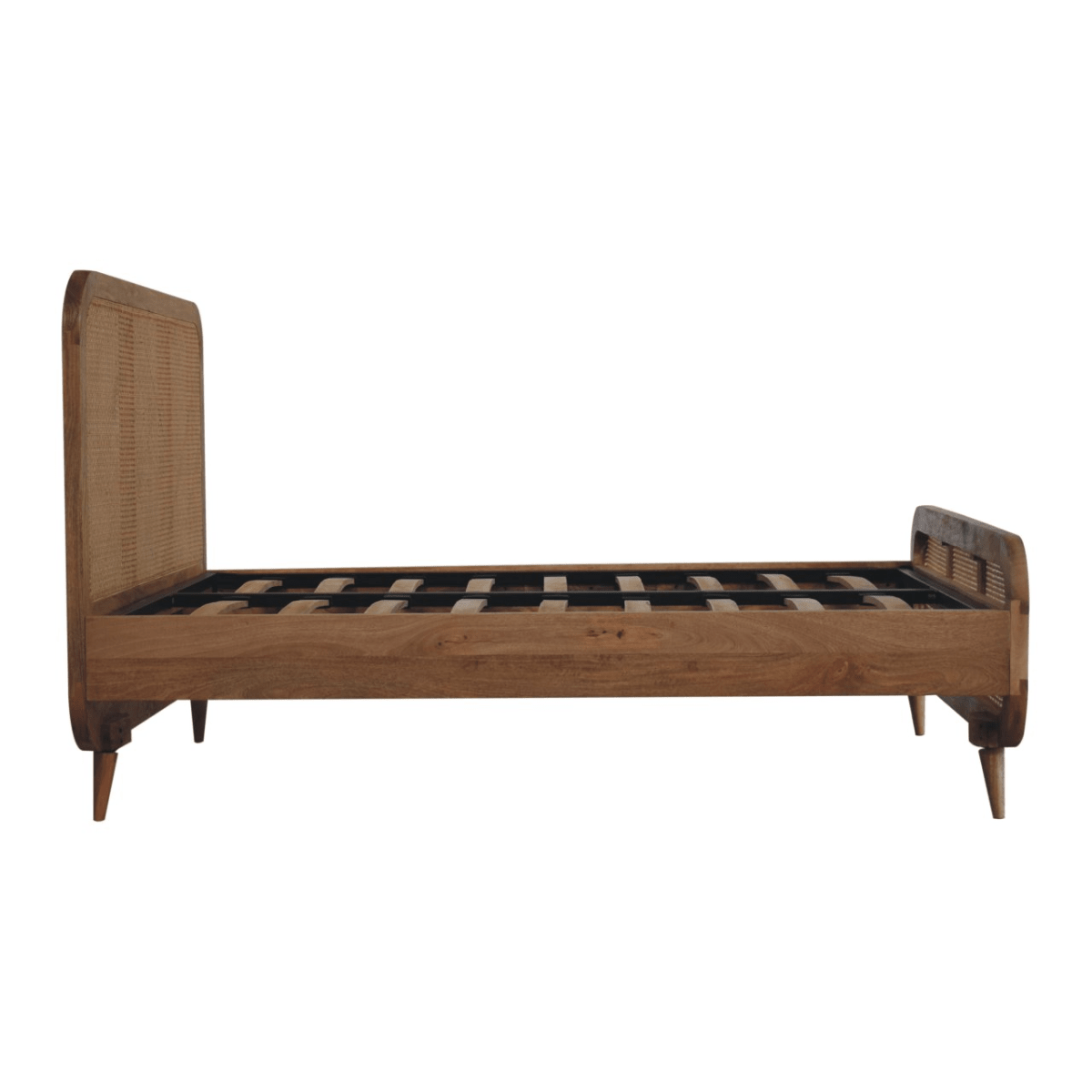 Artisan Furniture Solid Wood Rattan Bed, Beige | Luxury Home Accessories | Heulog Glow
