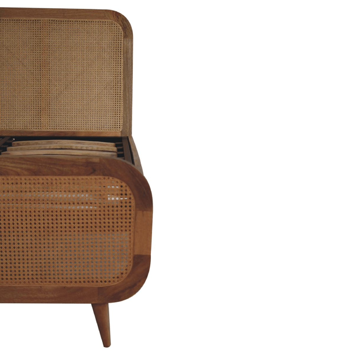 Artisan Furniture Solid Wood Rattan Bed, Beige | Luxury Home Accessories | Heulog Glow