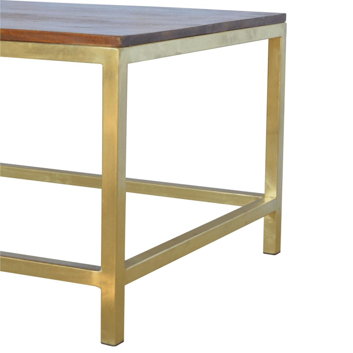 Artisan Furniture Solid Wood Rectangle Gold Coffee Table | Luxury Home Accessories | Heulog Glow