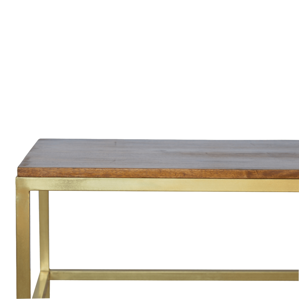 Artisan Furniture Solid Wood Rectangle Gold Coffee Table | Luxury Home Accessories | Heulog Glow