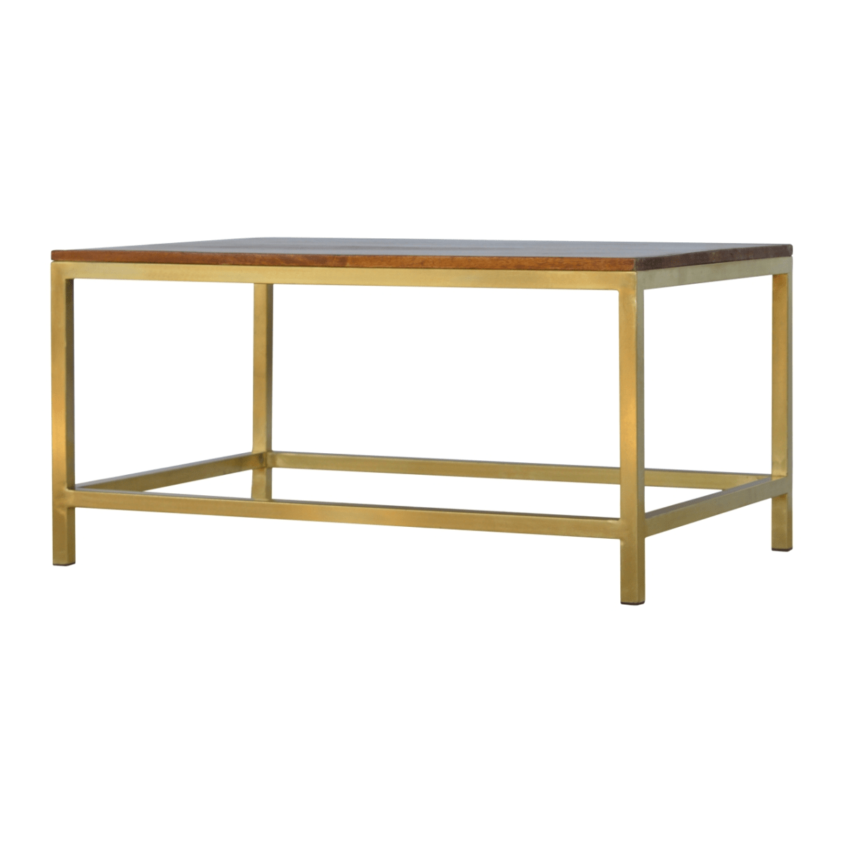 Artisan Furniture Solid Wood Rectangle Gold Coffee Table | Luxury Home Accessories | Heulog Glow