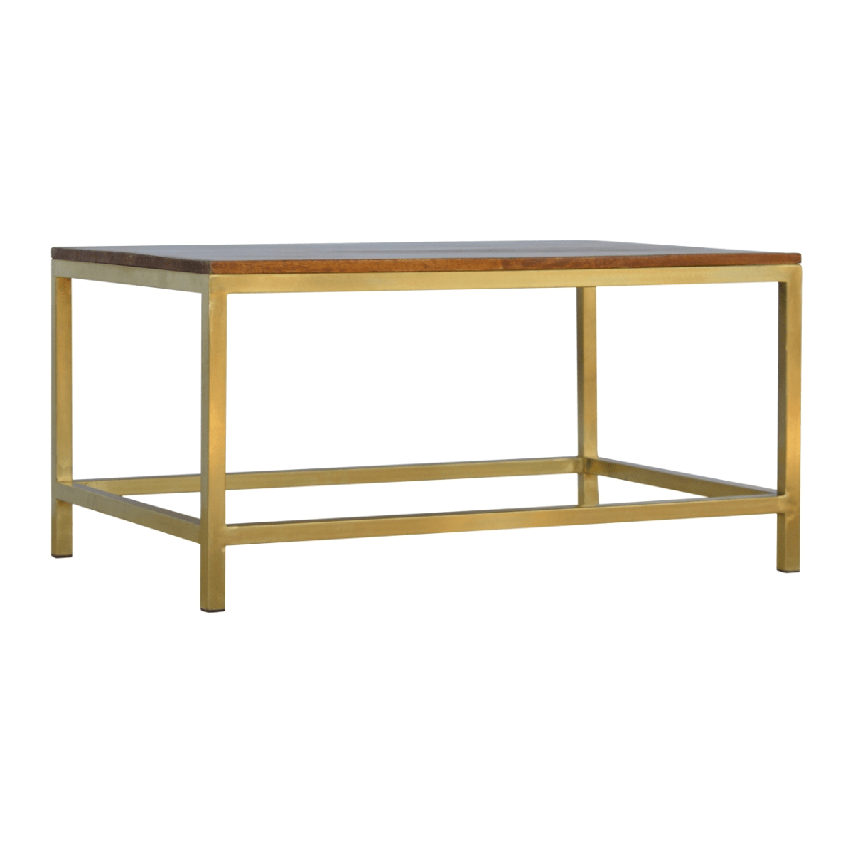 Artisan Furniture Solid Wood Rectangle Gold Coffee Table | Luxury Home Accessories | Heulog Glow