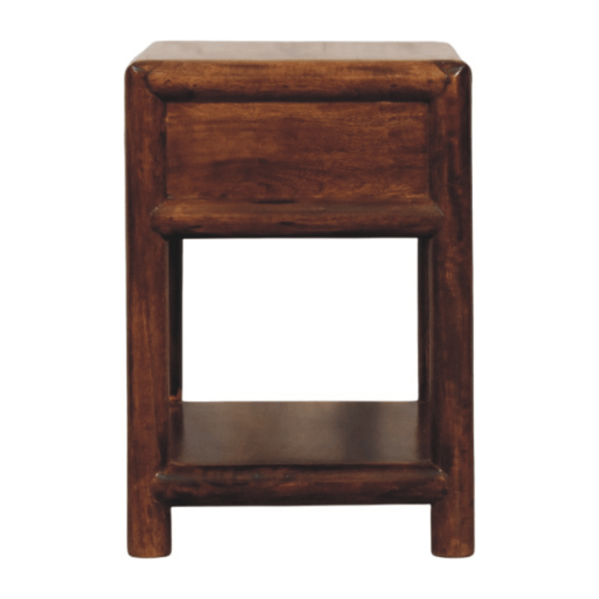 Artisan Furniture Solid Wood Regency Chestnut Nightstand, 1 Drawer, 1 Shelf, Dark Brown | Luxury Home Accessories | Heulog Glow