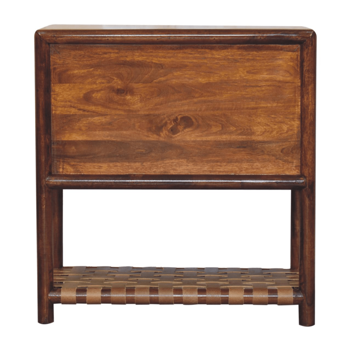 Artisan Furniture Solid Wood Regency Woven 2-Drawer Nightstand, 1 Shelf, Dark Brown | Luxury Home Accessories | Heulog Glow