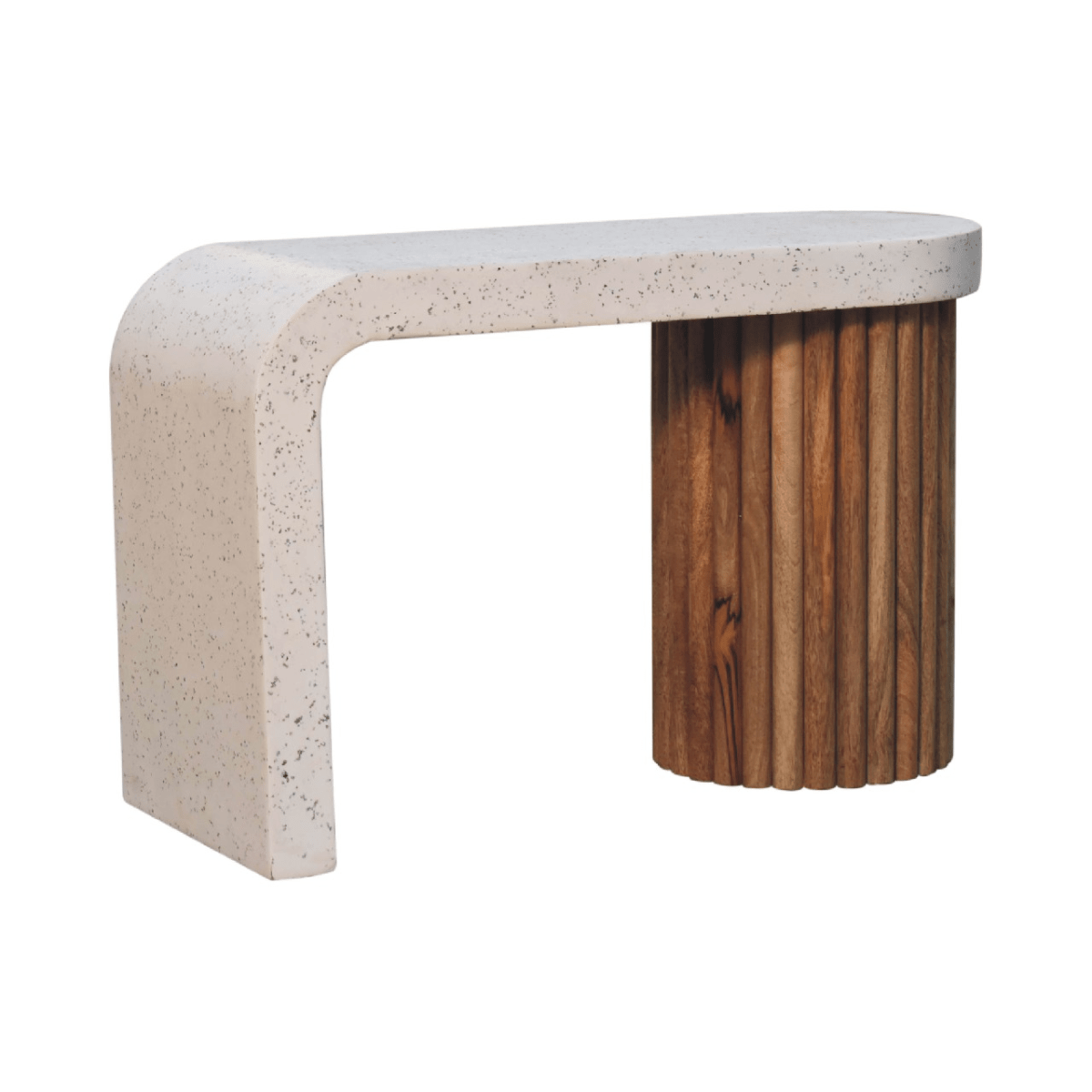 Artisan Furniture Solid Wood Serenity Terrazzo Coffee Table, Brown & Grey | Luxury Home Accessories | Heulog Glow