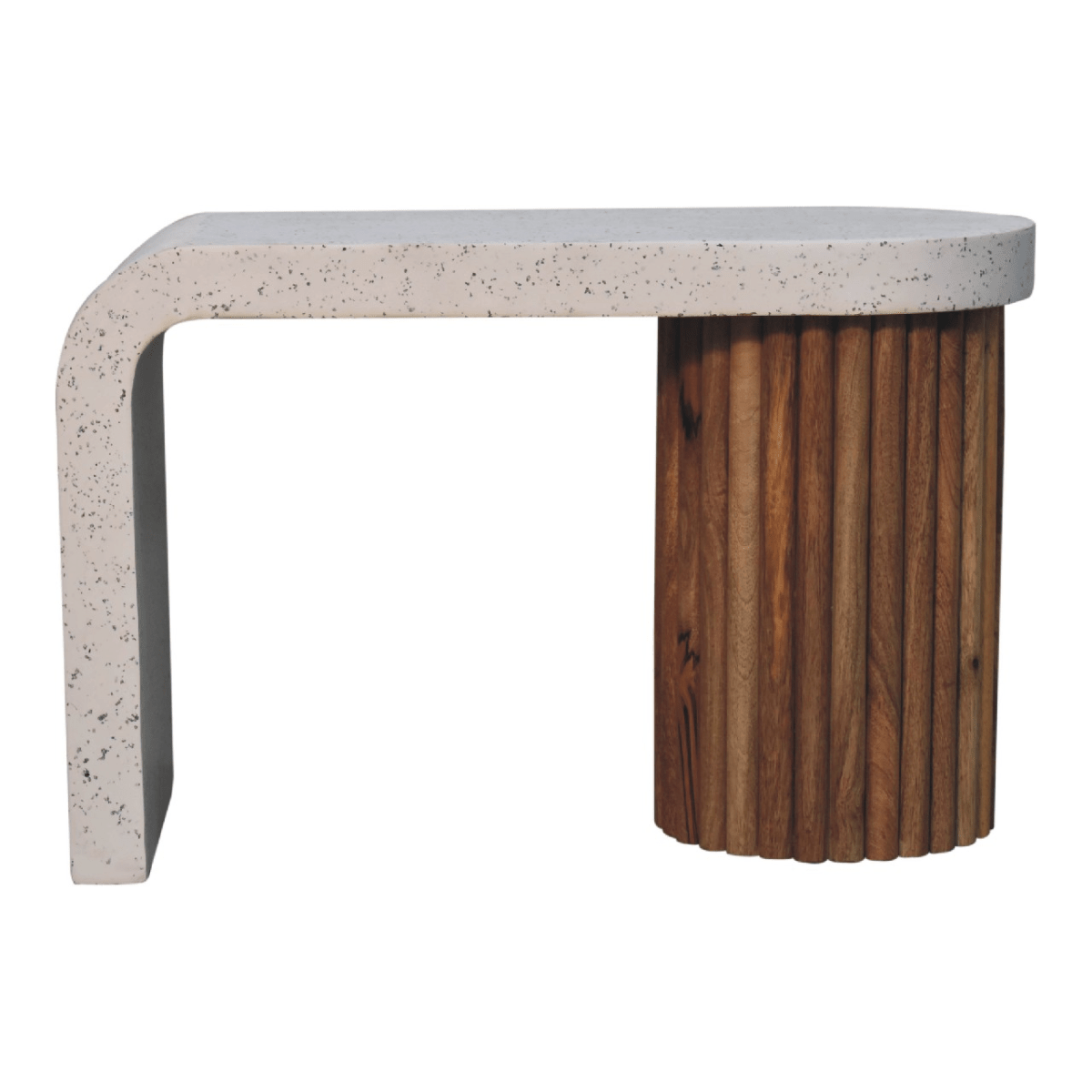 Artisan Furniture Solid Wood Serenity Terrazzo Coffee Table, Brown & Grey | Luxury Home Accessories | Heulog Glow