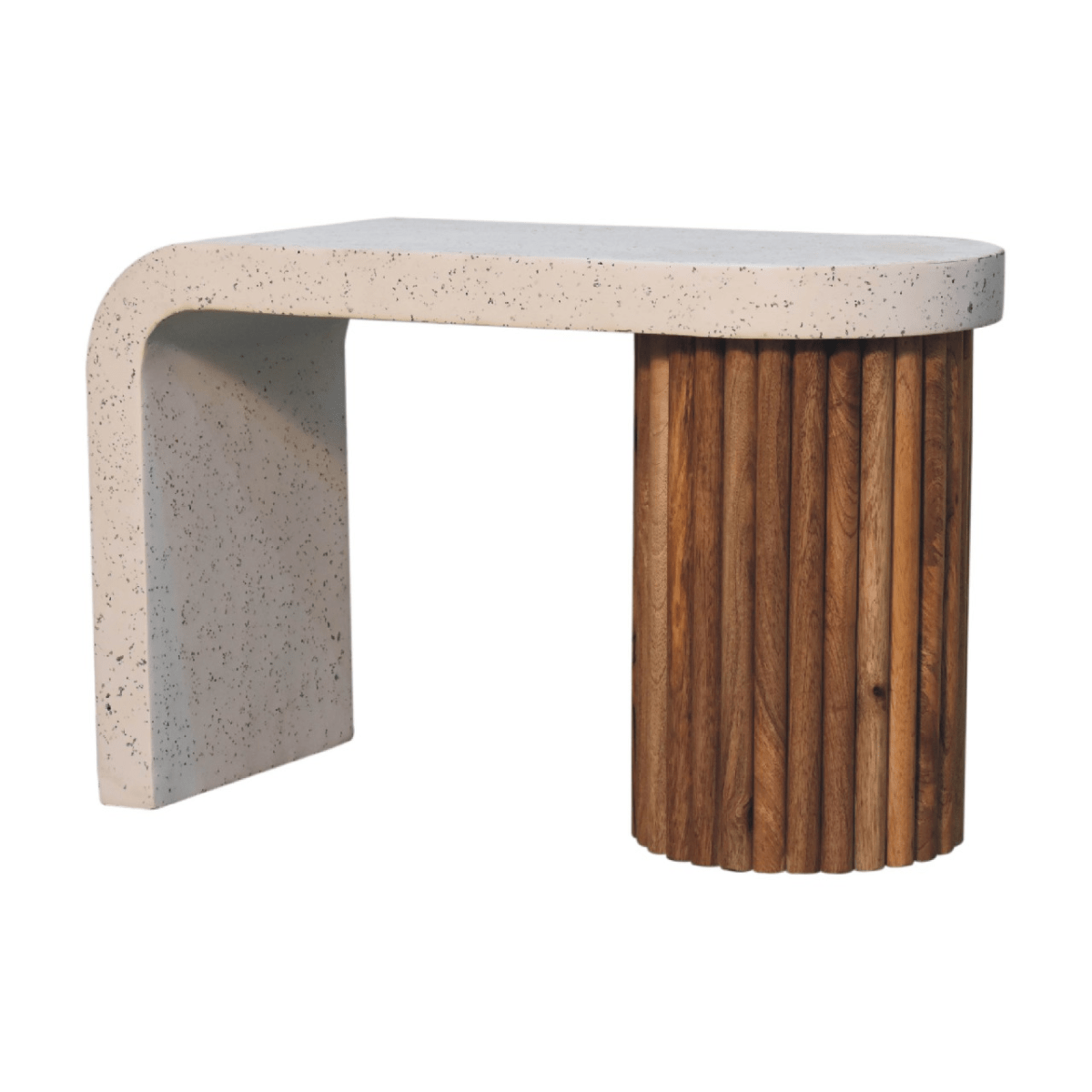 Artisan Furniture Solid Wood Serenity Terrazzo Coffee Table, Brown & Grey | Luxury Home Accessories | Heulog Glow