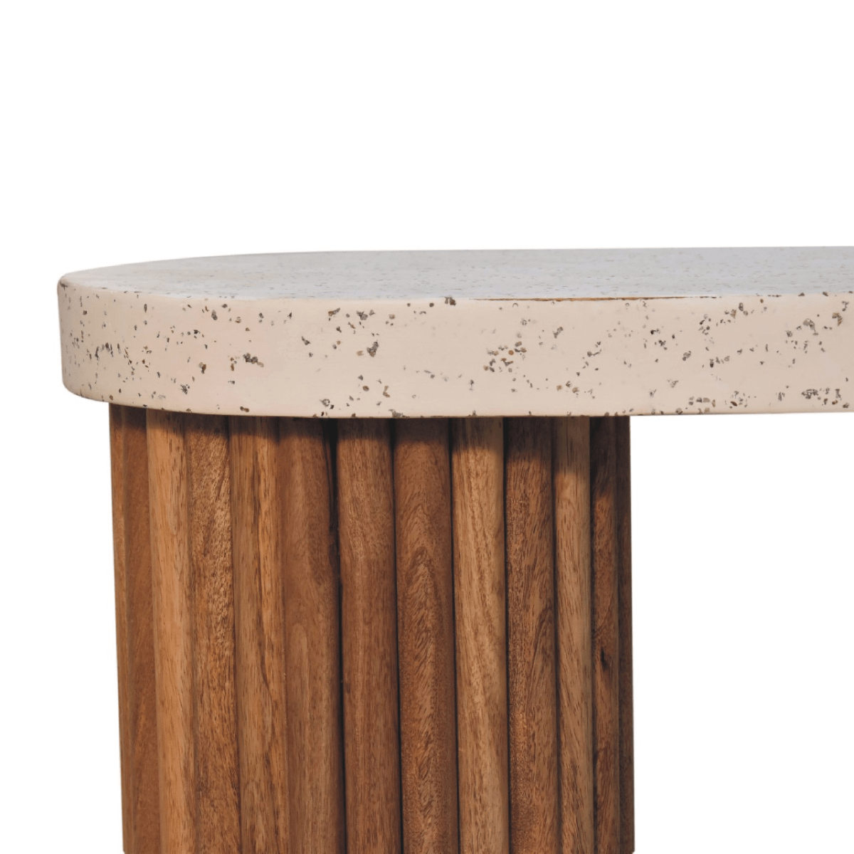Artisan Furniture Solid Wood Serenity Terrazzo Coffee Table, Brown & Grey | Luxury Home Accessories | Heulog Glow
