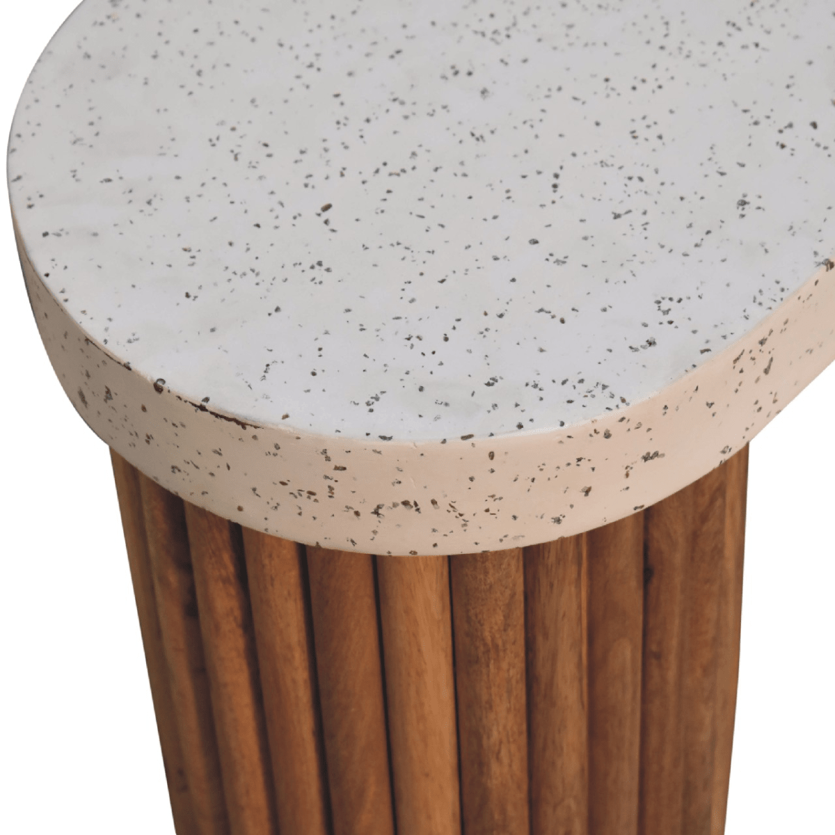 Artisan Furniture Solid Wood Serenity Terrazzo Coffee Table, Brown & Grey | Luxury Home Accessories | Heulog Glow