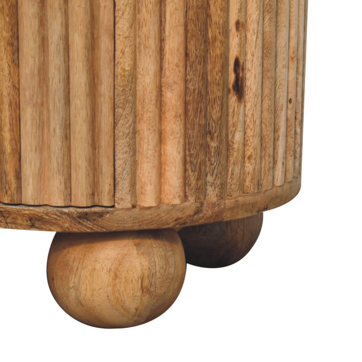 Artisan Furniture Solid Wood Soba Ball 3 Drawer Bedside | Luxury Home Accessories | Heulog Glow