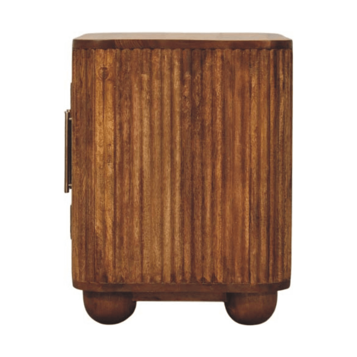 Artisan Furniture Solid Wood Solis Fluted Mini Sideboard, 2 Doors, 2 Shelves, Beige | Luxury Home Accessories | Heulog Glow