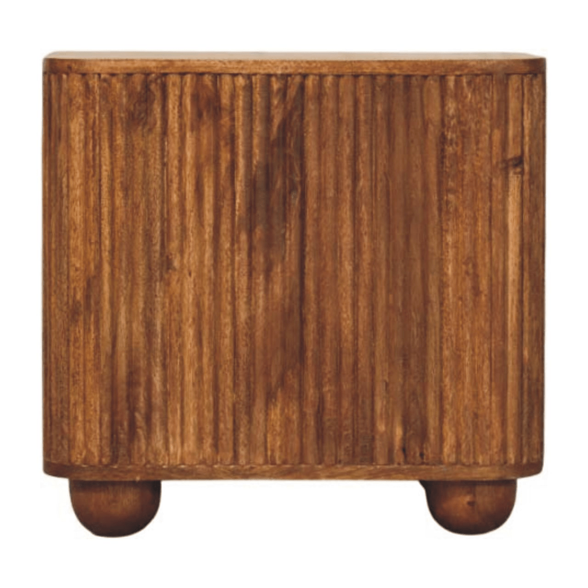 Artisan Furniture Solid Wood Solis Fluted Mini Sideboard, 2 Doors, 2 Shelves, Beige | Luxury Home Accessories | Heulog Glow