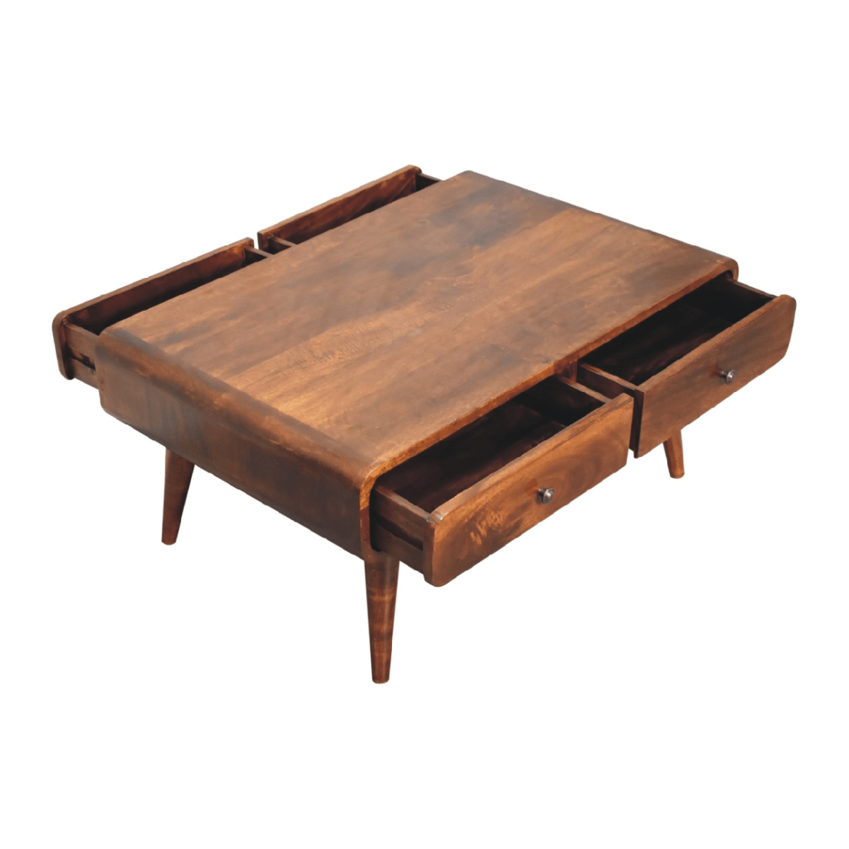 Artisan Furniture Solid Wood Sonata Chestnut Coffee Table | Luxury Home Accessories | Heulog Glow