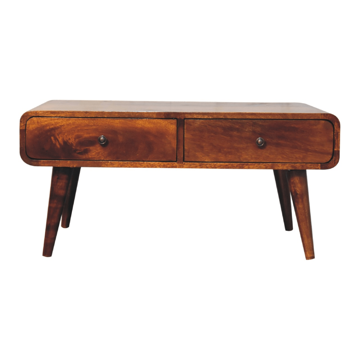Artisan Furniture Solid Wood Sonata Chestnut Coffee Table | Luxury Home Accessories | Heulog Glow