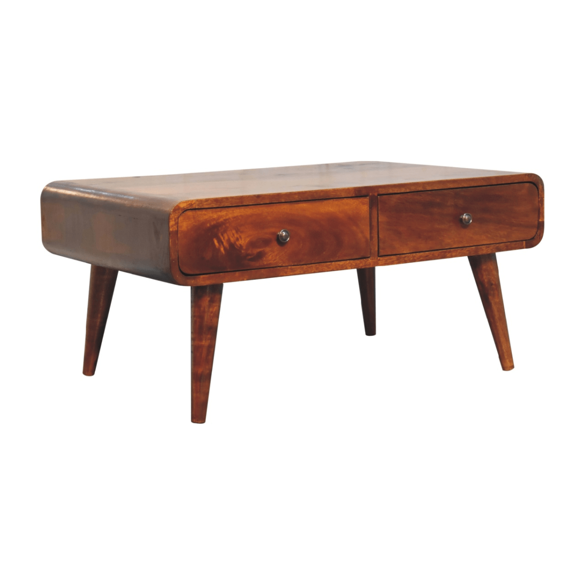 Artisan Furniture Solid Wood Sonata Chestnut Coffee Table | Luxury Home Accessories | Heulog Glow