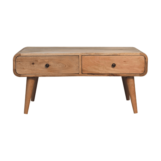 Artisan Furniture Solid Wood Sonata Oak-ish Coffee Table | Luxury Home Accessories | Heulog Glow