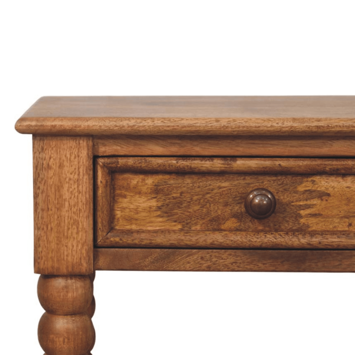 Artisan Furniture Solid Wood Spindle Bedside, 1 Drawer, 1 Shelf, Brown | Luxury Home Accessories | Heulog Glow