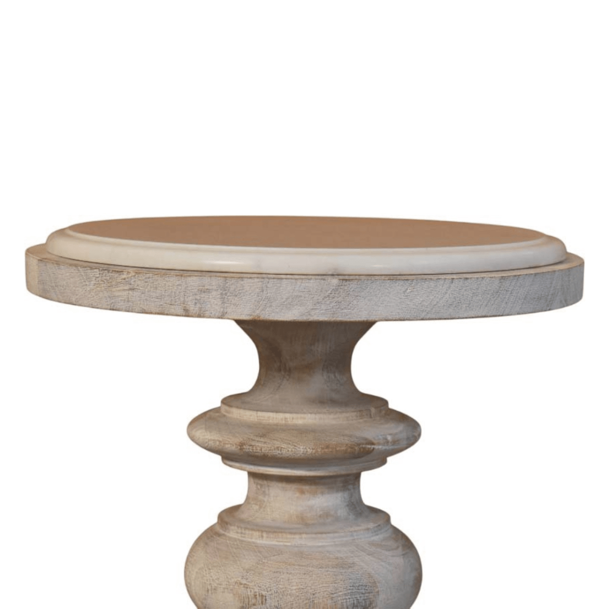 Artisan Furniture Solid Wood The Bellis Marble Accent Table, Beige | Luxury Home Accessories | Heulog Glow