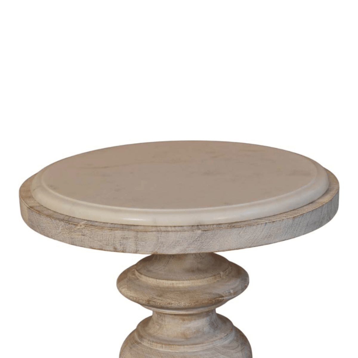 Artisan Furniture Solid Wood The Bellis Marble Accent Table, Beige | Luxury Home Accessories | Heulog Glow