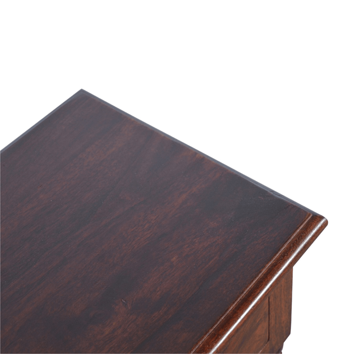 Artisan Furniture Solid Wood Turned Occasional Table, 1 Drawer and 2 Shelves, Dark Brown | Luxury Home Accessories | Heulog Glow