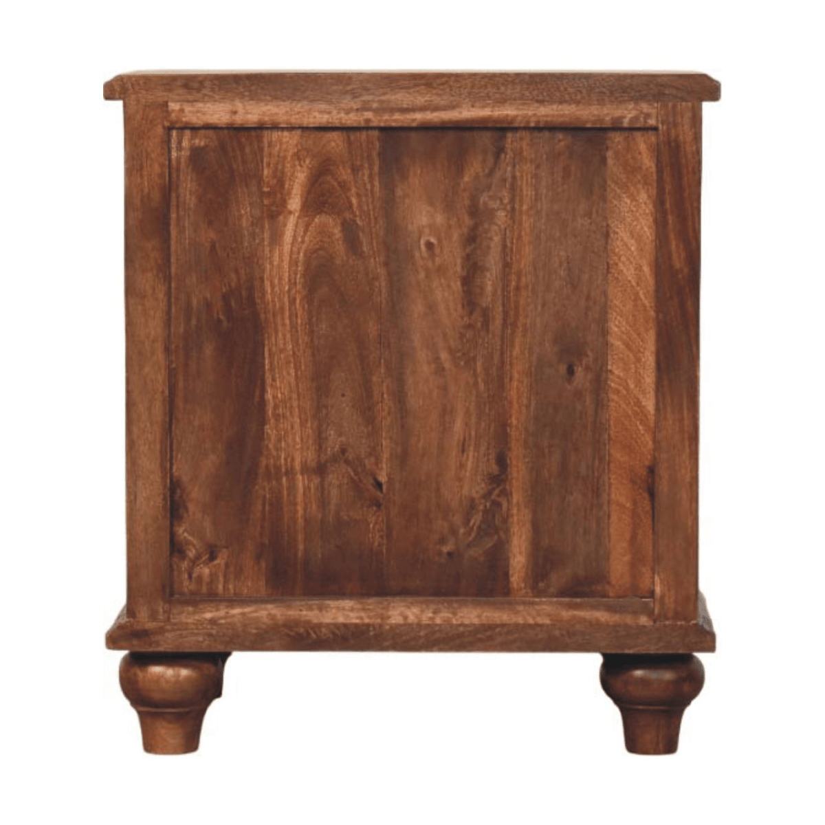 Artisan Furniture Solid Wood Valencia Bedside, 3 Drawers, Brown | Luxury Home Accessories | Heulog Glow