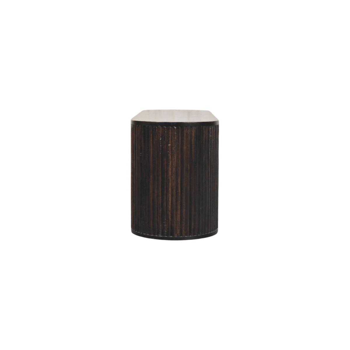 Artisan Furniture Solid Wood Velvet Mocha Fluted Bench, Dark Brown | Luxury Home Accessories | Heulog Glow