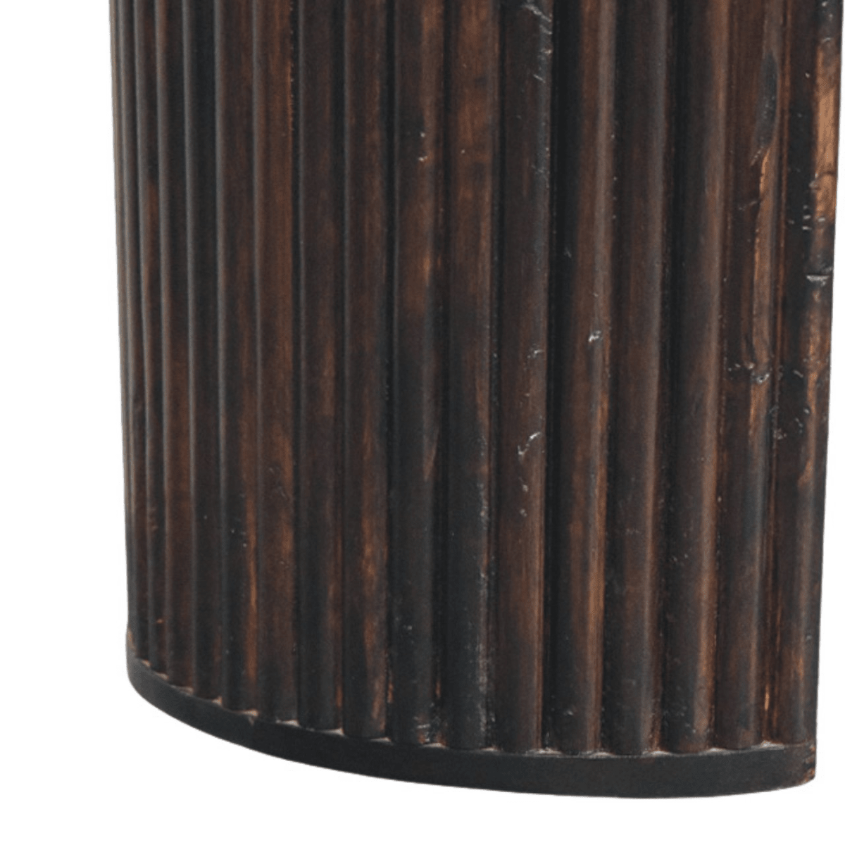 Artisan Furniture Solid Wood Velvet Mocha Fluted Bench, Dark Brown | Luxury Home Accessories | Heulog Glow