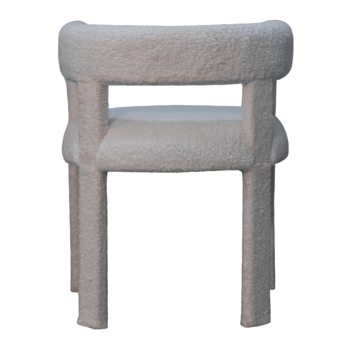 Artisan Furniture Solid Wood White Boucle Occasional Chair | Luxury Home Accessories | Heulog Glow