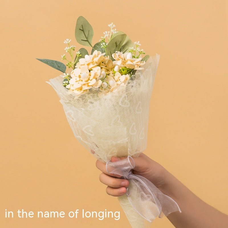Assembled Building Blocks Flower Rose Holding Valentine's Day Gift | Luxury Home Accessories | Heulog Glow