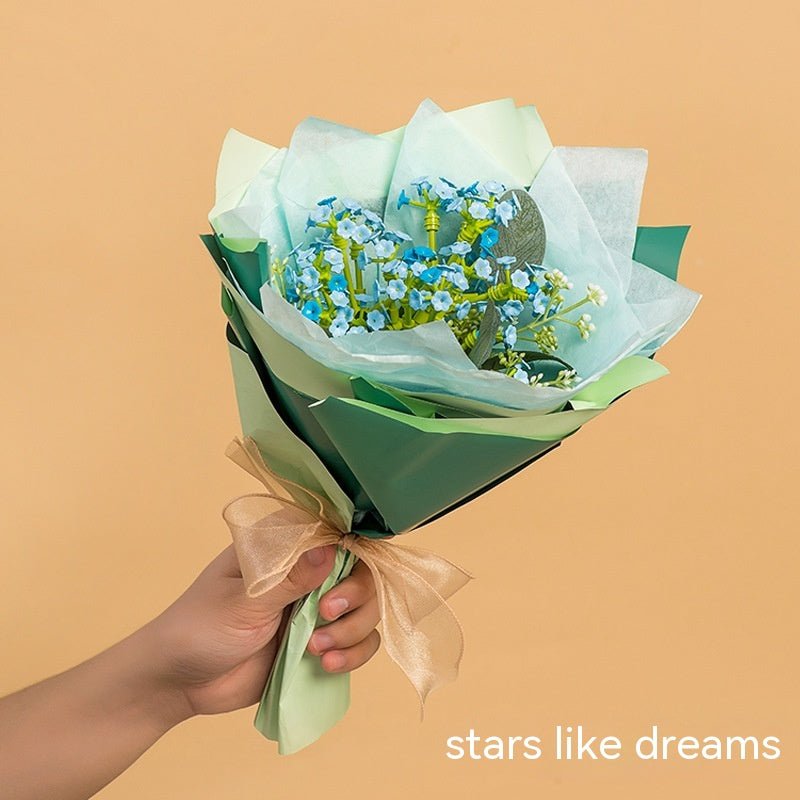 Assembled Building Blocks Flower Rose Holding Valentine's Day Gift | Luxury Home Accessories | Heulog Glow