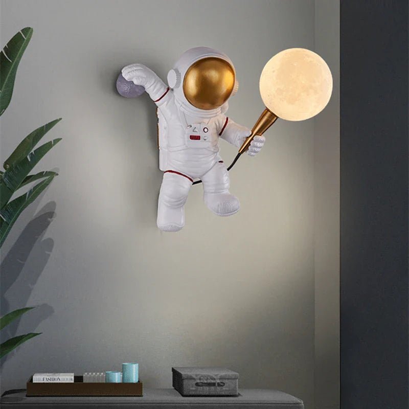 Astronaut LED Wall Light Plug In Moon Globe Kids Bedroom UK | Luxury Home Accessories | Heulog Glow