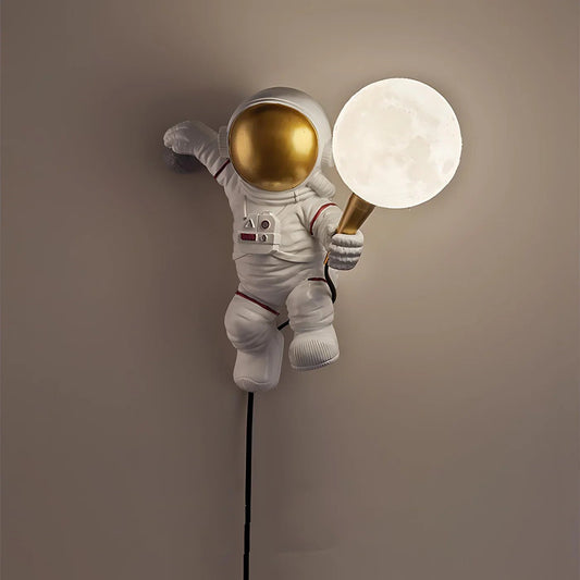 Astronaut LED Wall Light Plug In Moon Globe Kids Bedroom UK | Luxury Home Accessories | Heulog Glow