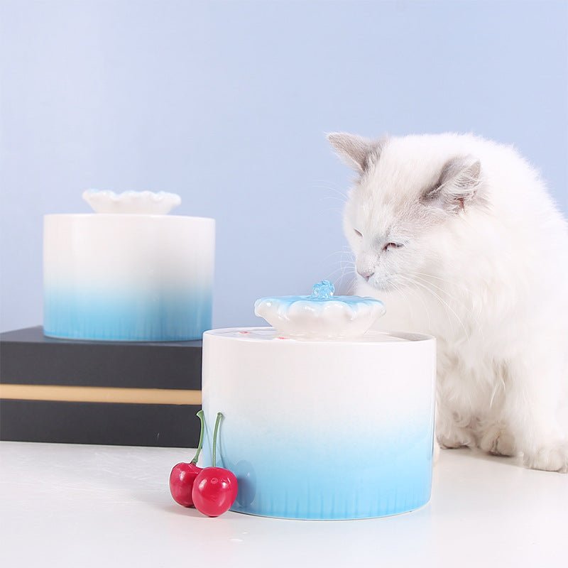 Automatic Circulating Heating Thermostat Ceramics For Cat Drinking Fountains | Luxury Home Accessories | Heulog Glow