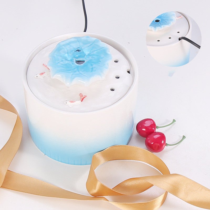 Automatic Circulating Heating Thermostat Ceramics For Cat Drinking Fountains | Luxury Home Accessories | Heulog Glow