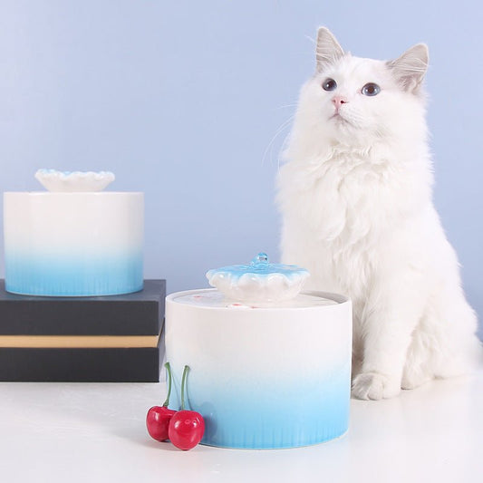 Automatic Circulating Heating Thermostat Ceramics For Cat Drinking Fountains | Luxury Home Accessories | Heulog Glow