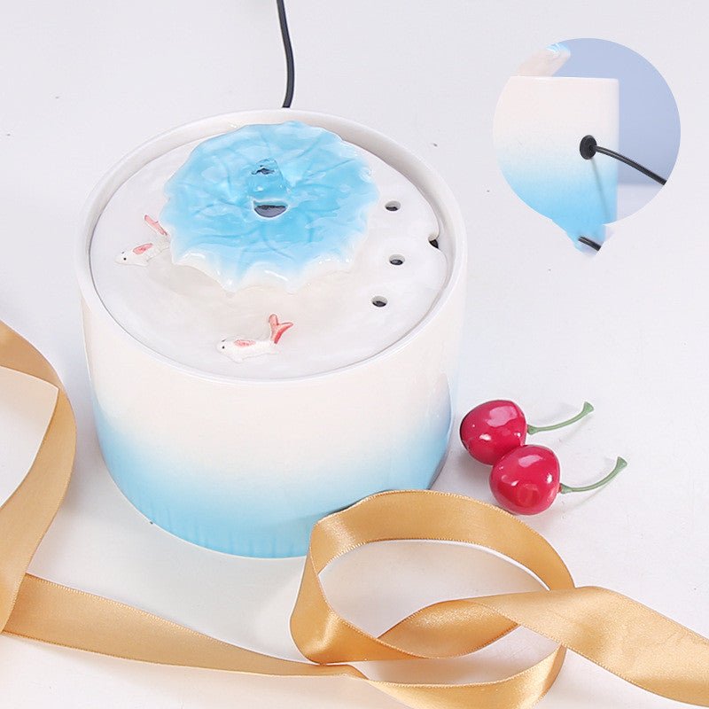 Automatic Circulating Heating Thermostat Ceramics For Cat Drinking Fountains | Luxury Home Accessories | Heulog Glow