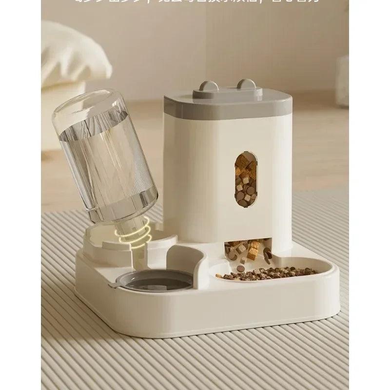 Automatic Feeder Cat Dog Food Bowl With Water Fountain Pet Large | Luxury Home Accessories | Heulog Glow