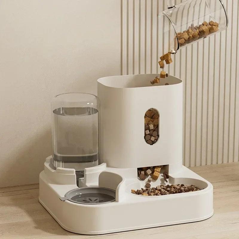 Automatic Feeder Cat Dog Food Bowl With Water Fountain Pet Large | Luxury Home Accessories | Heulog Glow