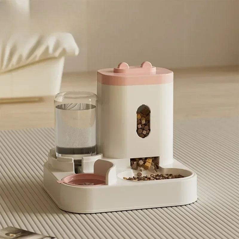Automatic Feeder Cat Dog Food Bowl With Water Fountain Pet Large | Luxury Home Accessories | Heulog Glow