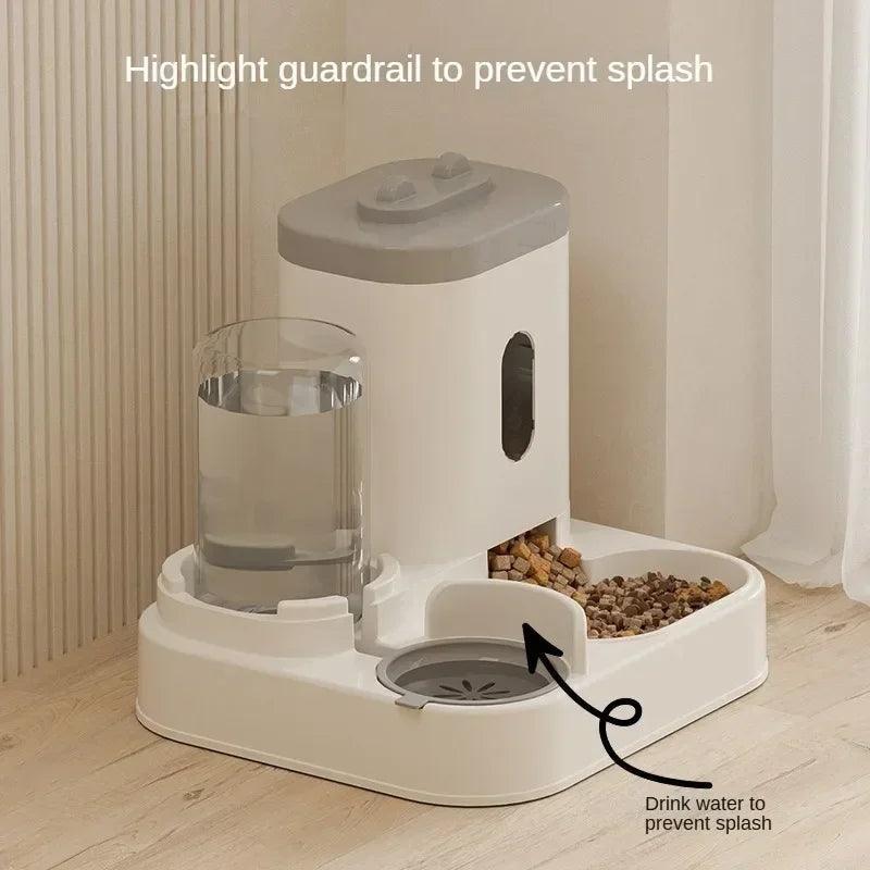 Automatic Feeder Cat Dog Food Bowl With Water Fountain Pet Large | Luxury Home Accessories | Heulog Glow