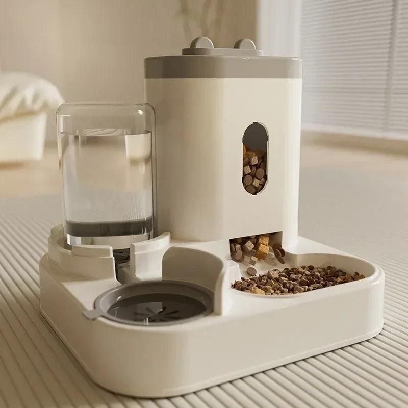 Automatic Feeder Cat Dog Food Bowl With Water Fountain Pet Large | Luxury Home Accessories | Heulog Glow
