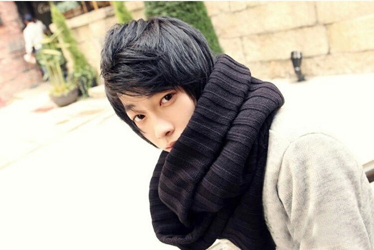 Autumn and Winter Contrast Color Scarf Wool Pullover Scarf | Luxury Home Accessories | Heulog Glow