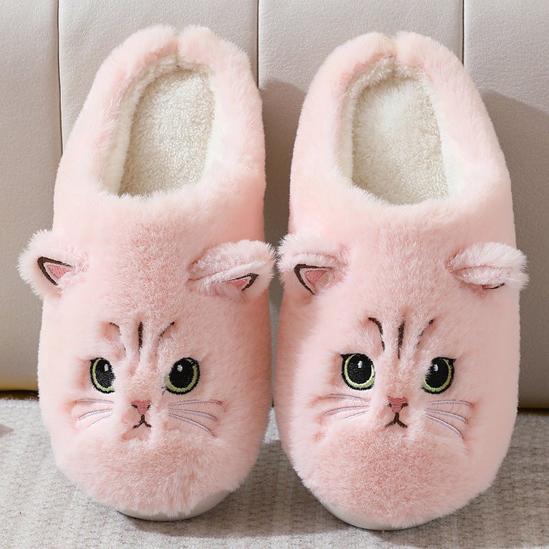Autumn And Winter Cotton Slippers Men And Women Couple Kitty Cartoon | Luxury Home Accessories | Heulog Glow