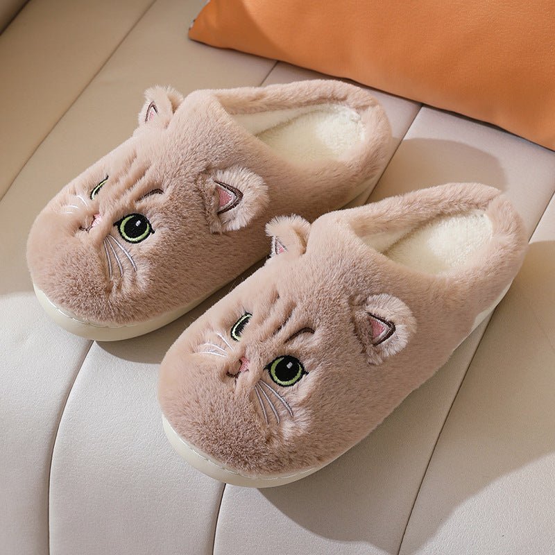 Autumn And Winter Cotton Slippers Men And Women Couple Kitty Cartoon | Luxury Home Accessories | Heulog Glow